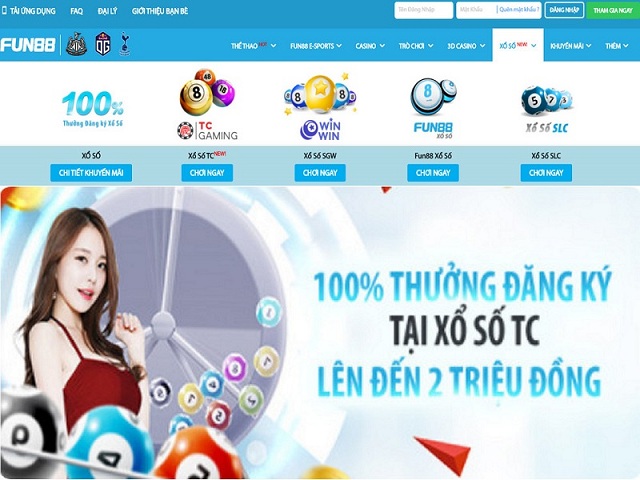 Thông Tin Nhà Cái Fun88 8 Xổ số tại Fun88 với cơ hội trúng thưởng cực lớn