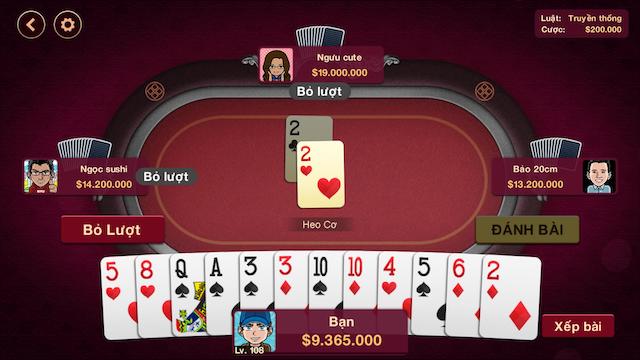 Dễ dàng tham gia game tiến lên