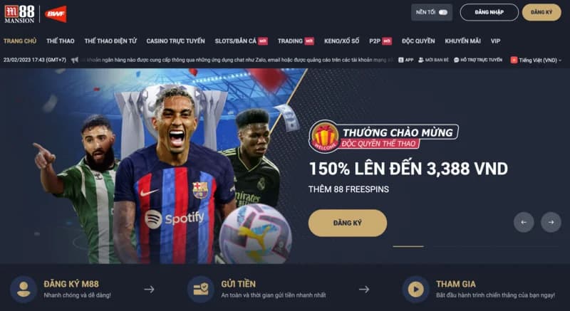 Thông Tin Nhà Cái M88 5 Cá cược thể thao m88