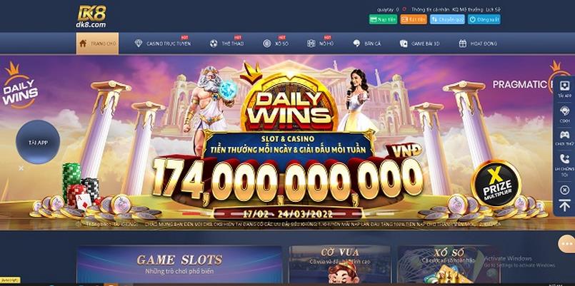 Thông Tin Nhà Cái DK8 2 Giao diện nhà cái DK8